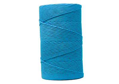 SOFT COTTON CORD ZERO WASTE 4 MM - 1 SINGLE STRAND - GREEK BLUE COLOR