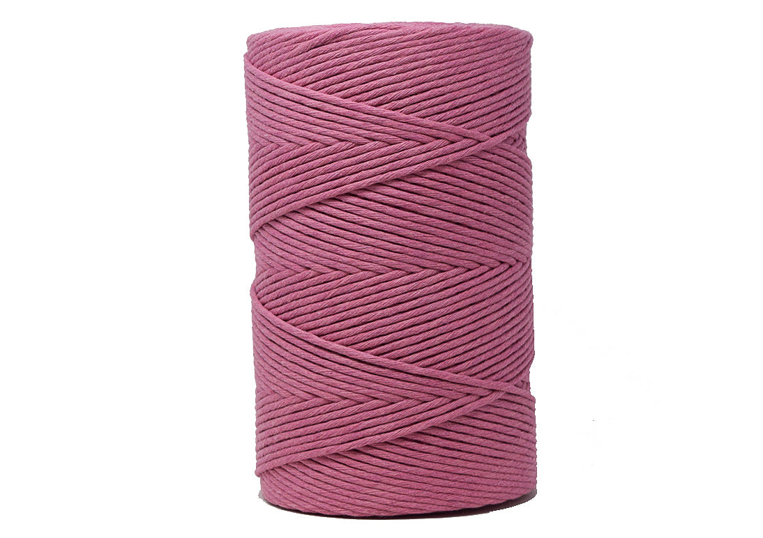 SOFT COTTON CORD ZERO WASTE 4 MM - 1 SINGLE STRAND - BUBBLEGUM COLOR