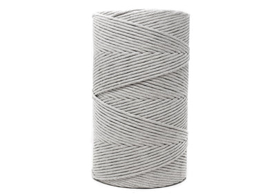 SOFT COTTON CORD ZERO WASTE 4 MM - 1 SINGLE STRAND - HEATHER STONE GRAY COLOR