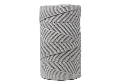 SOFT COTTON CORD ZERO WASTE 4 MM - 1 SINGLE STRAND - LIGHT HEATHER GRAY COLOR