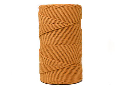 SOFT COTTON CORD ZERO WASTE 4 MM - 1 SINGLE STRAND - MARIGOLD COLOR