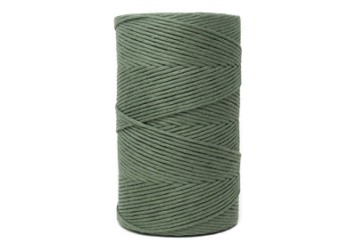 SOFT COTTON CORD ZERO WASTE 4 MM - 1 SINGLE STRAND - WEBSTER GREEN COLOR