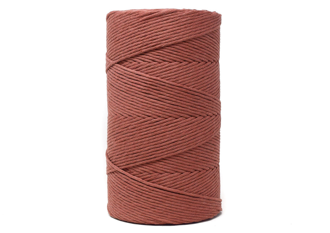 SOFT COTTON CORD ZERO WASTE 4 MM - 1 SINGLE STRAND - ROSEWOOD COLOR