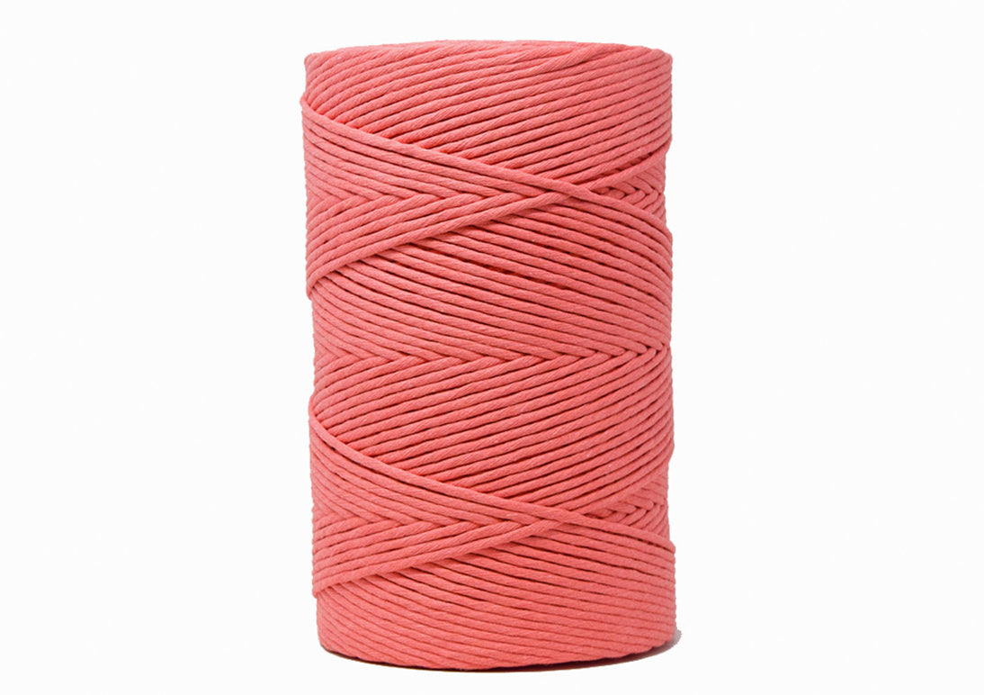 SOFT COTTON CORD ZERO WASTE 4 MM - 1 SINGLE STRAND - SALMON COLOR