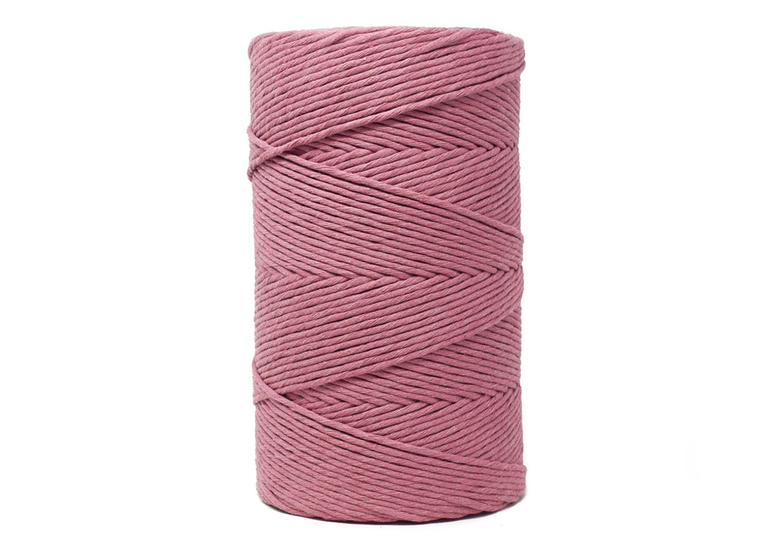 SOFT COTTON CORD ZERO WASTE 4 MM - 1 SINGLE STRAND - WILD ROSE COLOR