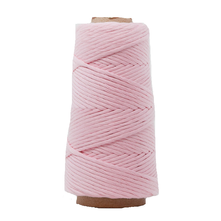 MACRAME COMBED COTTON STRING 4 MM - BABY PINK COLOR – Ganxxet