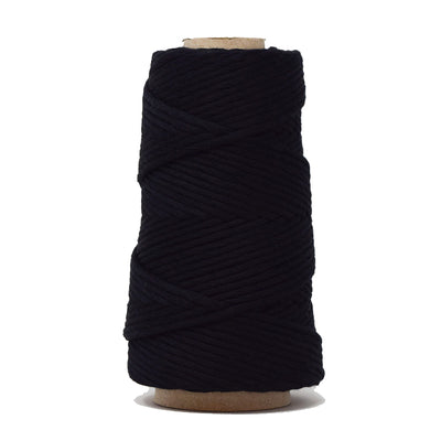 COMBED COTTON CONE 4 MM - BLACK COLOR