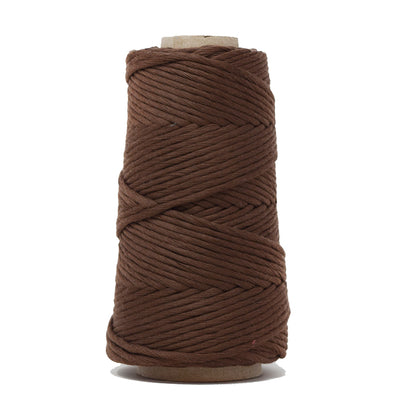 COMBED COTTON CONE 4 MM - CHOCOLATE COLOR