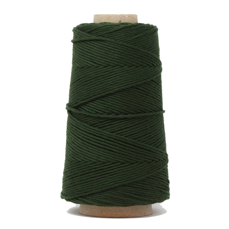 COMBED COTTON CONE 2 MM - EVERGREEN COLOR