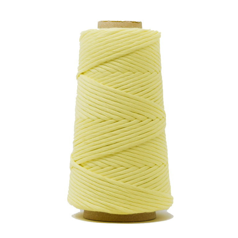 MACRAME COMBED COTTON STRING 4 MM - SOFT YELLOW COLOR – Ganxxet