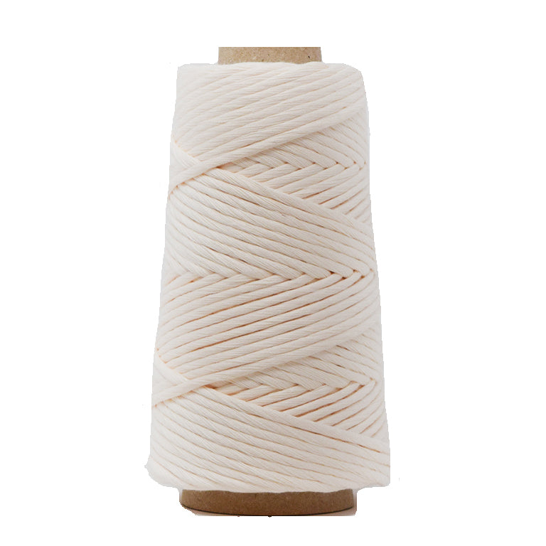 COMBED COTTON CONE 4 MM - OFF-WHITE COLOR