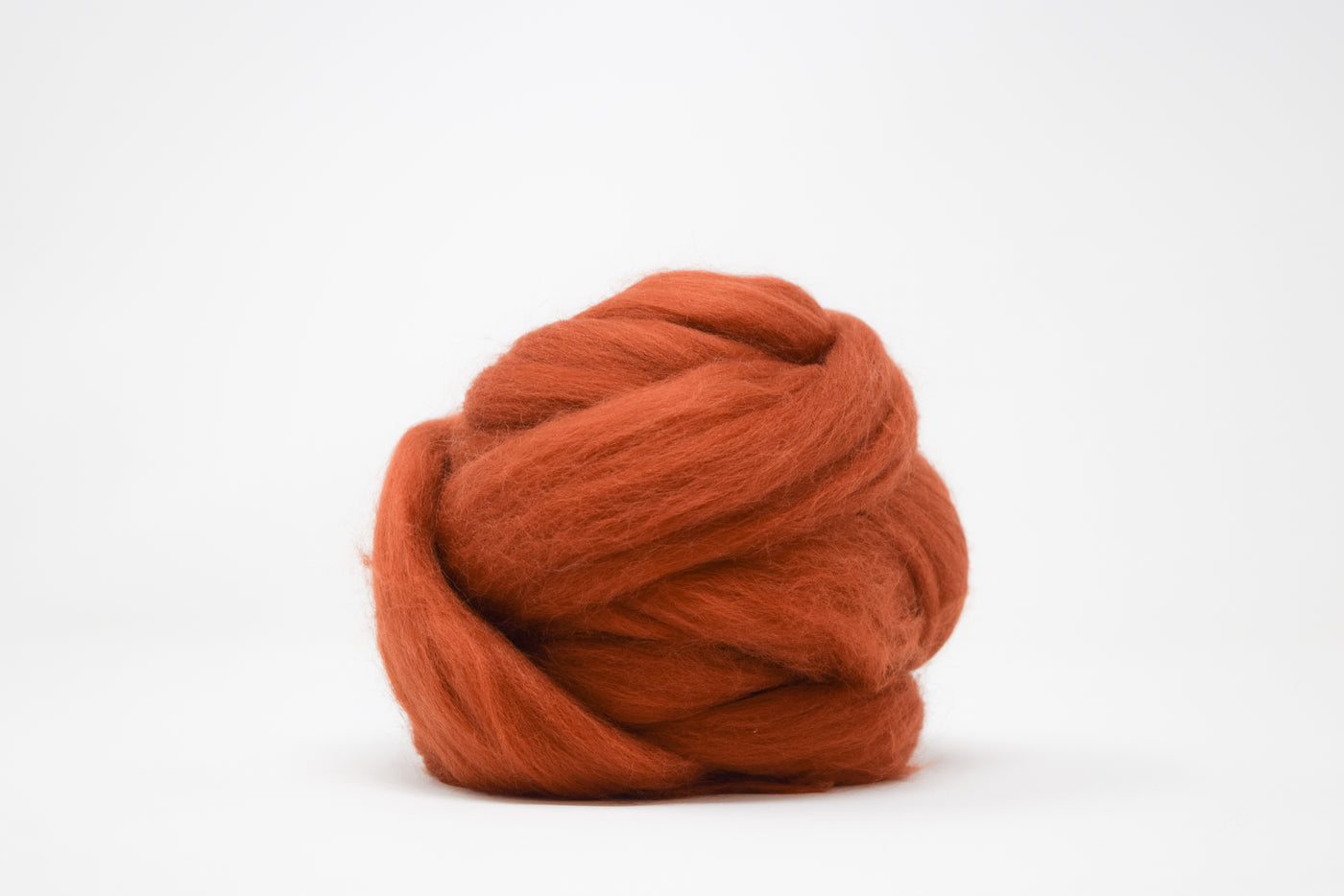 MERINO WOOL ROVING - BURNT ORANGE