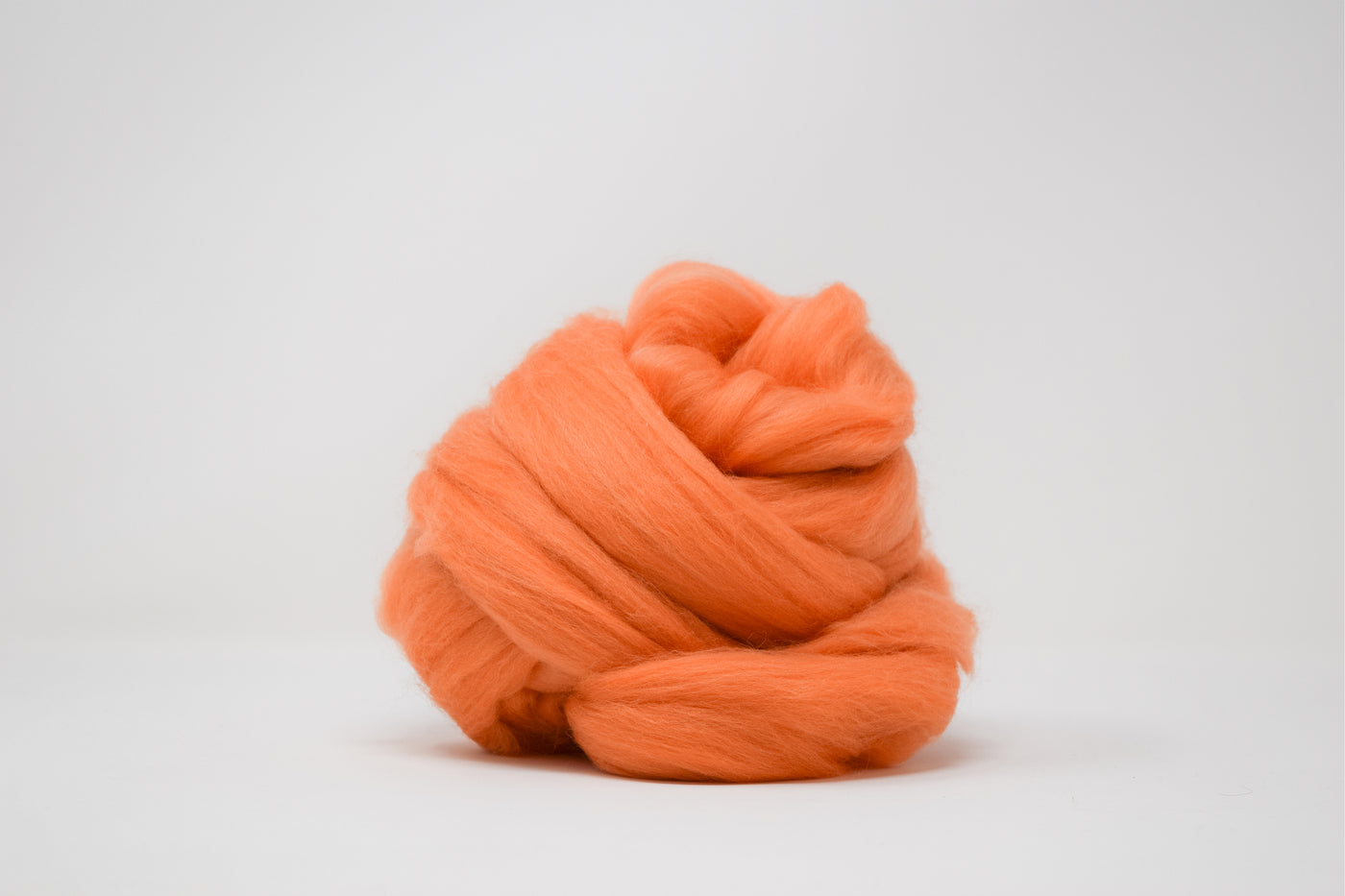 MERINO WOOL ROVING - CARROT ORANGE