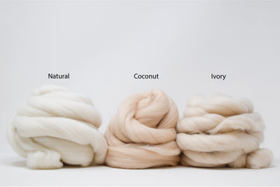 MERINO WOOL ROVING - COCONUT