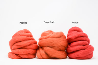 MERINO WOOL ROVING - PAPRIKA