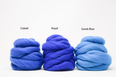 MERINO WOOL ROVING - COBALT