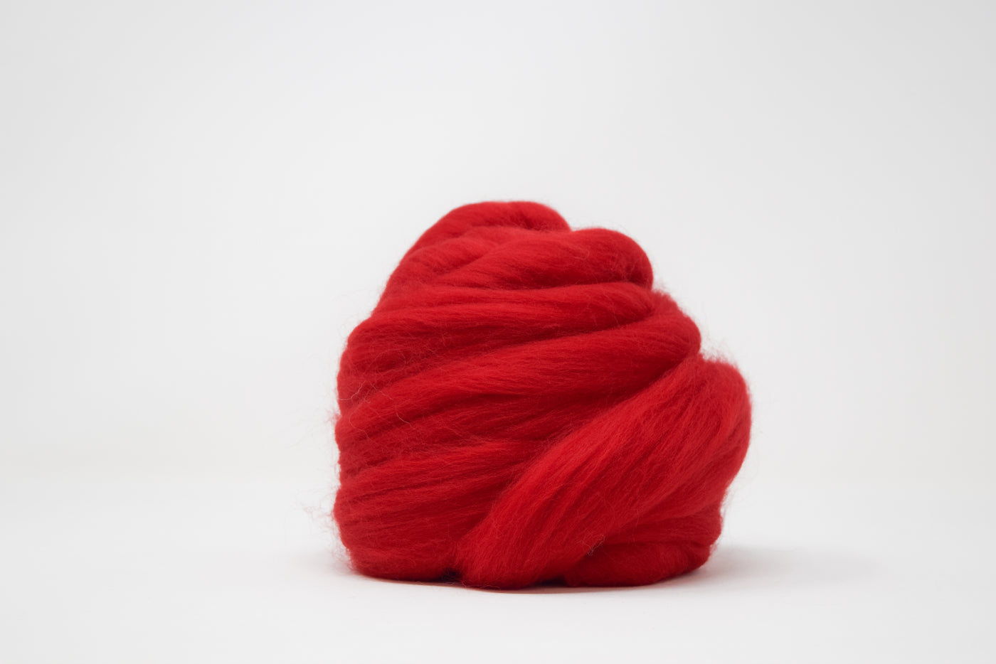 MERINO WOOL ROVING - LIPSTICK RED