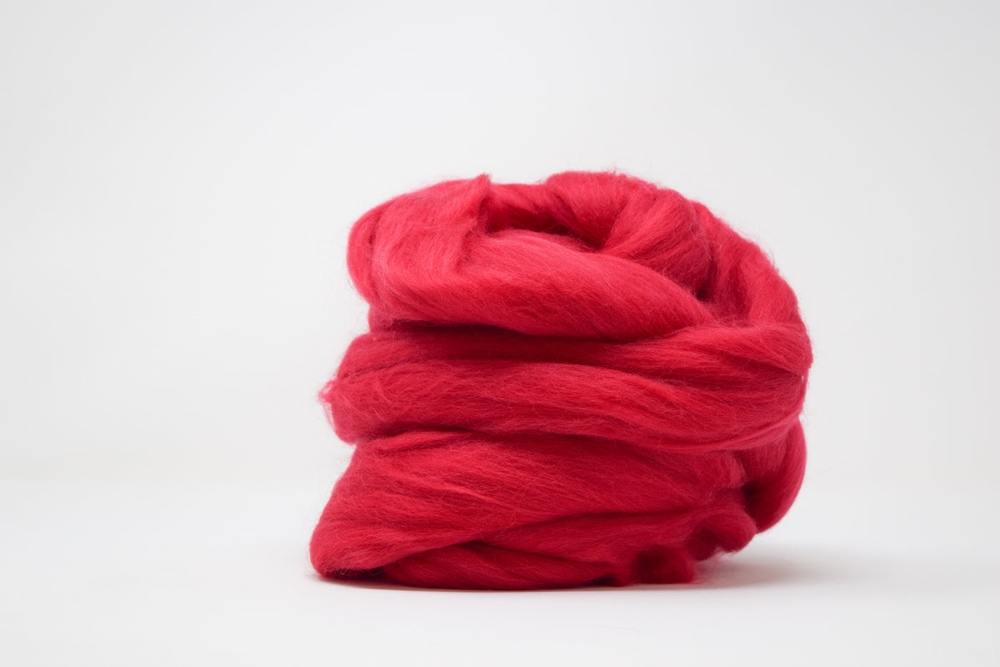 MERINO WOOL ROVING - RASPBERRY