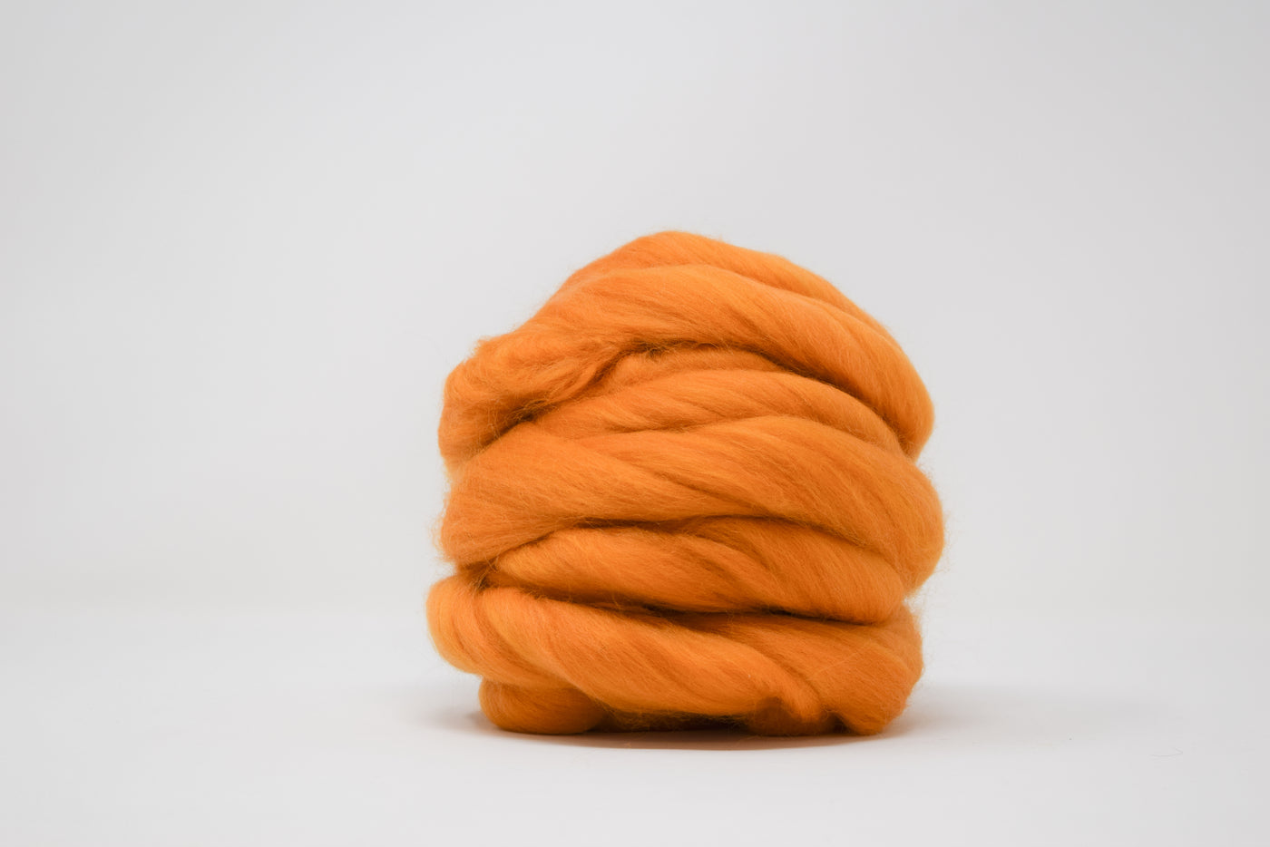 MERINO WOOL ROVING - TANGERINE