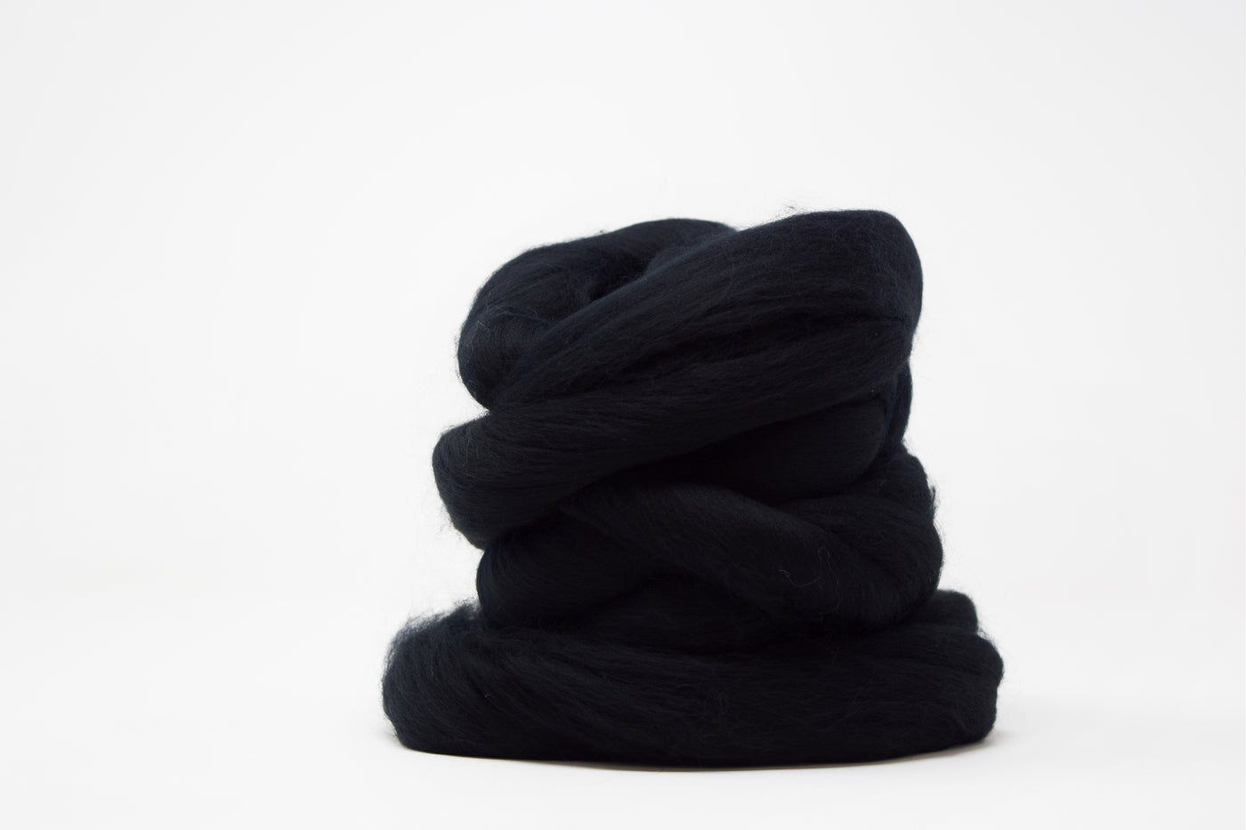 MERINO WOOL ROVING - BLACK