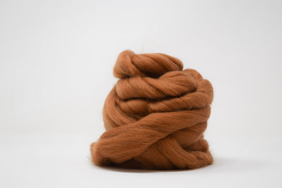 MERINO WOOL ROVING - RUST