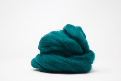 MERINO WOOL ROVING - TEAL