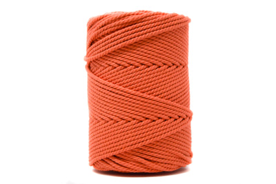 COTTON ROPE ZERO WASTE 3 MM - 3 PLY - GRAPEFRUIT COLOR