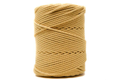 COTTON ROPE ZERO WASTE 3 MM - 3 PLY - SUNFLOWER YELLOW COLOR