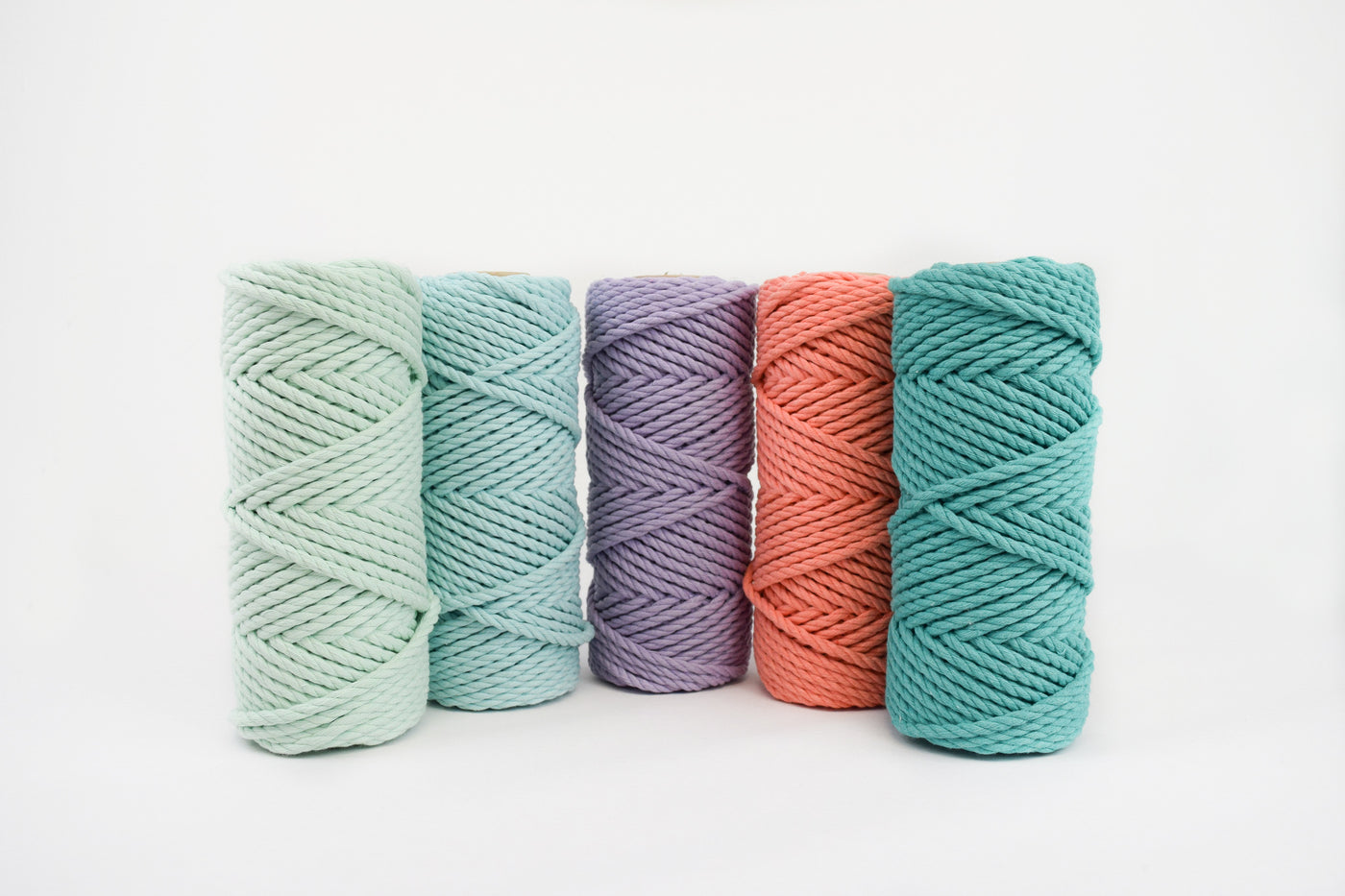 COTTON ROPE ZERO WASTE 5 MM - 3 PLY - CARIBBEAN SEA COLOR