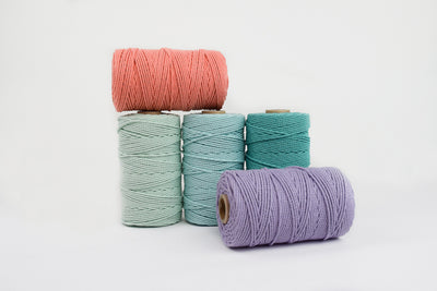 COTTON ROPE ZERO WASTE 2 MM - 3 PLY - MINT COLOR