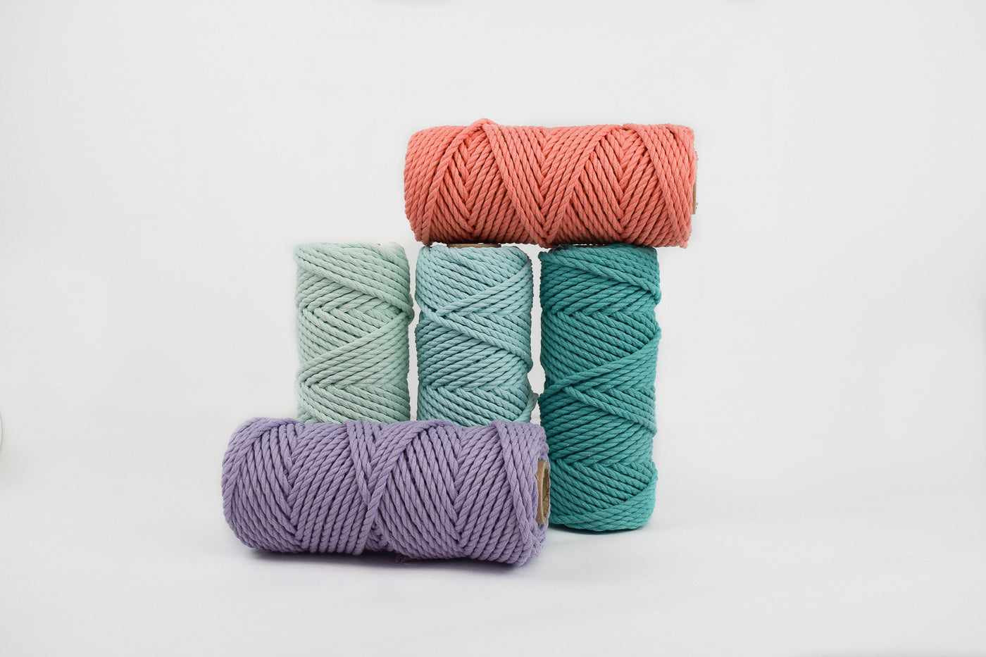 COTTON ROPE ZERO WASTE 5 MM - 3 PLY - CARIBBEAN SEA COLOR