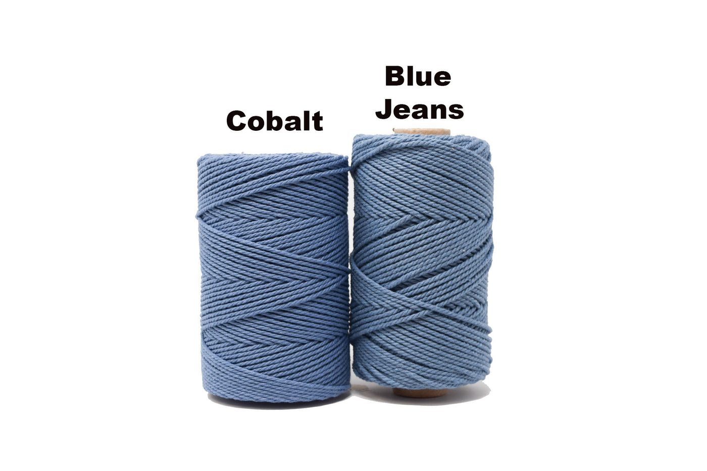 COTTON ROPE ZERO WASTE 2 MM - 3 PLY - COBALT COLOR