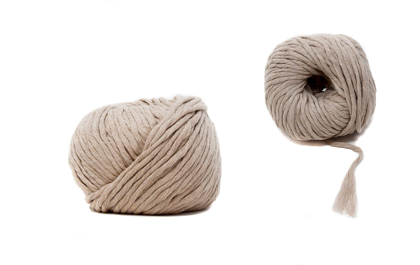 COTTON BALL ZERO WASTE 3 MM - LIGHT TAUPE COLOR