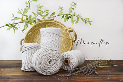 COTTON ROPE ZERO WASTE 5 MM - 3 PLY - MARSEILLE | LIMITED EDITION COLOR