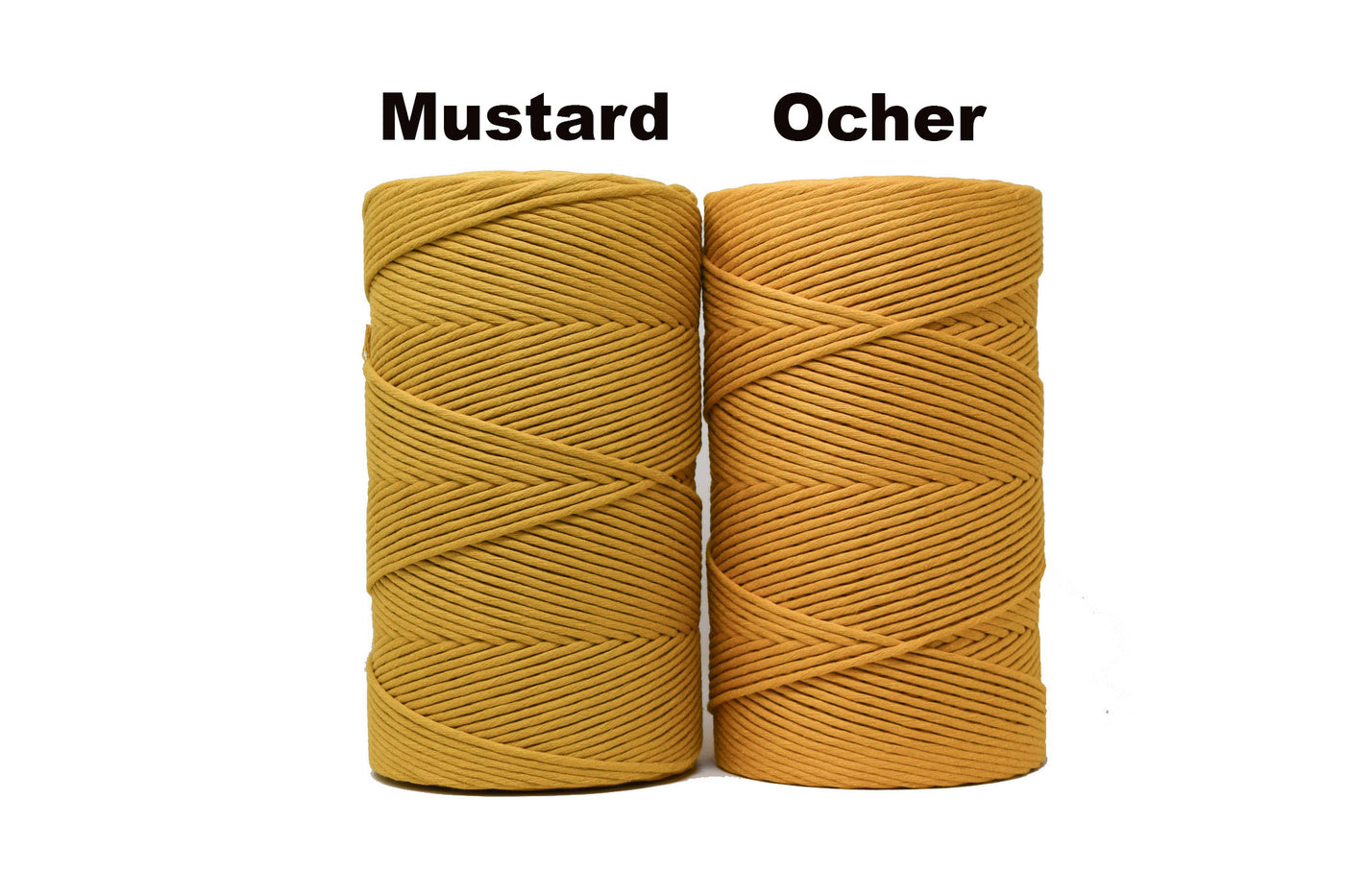 SOFT COTTON CORD ZERO WASTE 4 MM - 1 SINGLE STRAND - MUSTARD COLOR