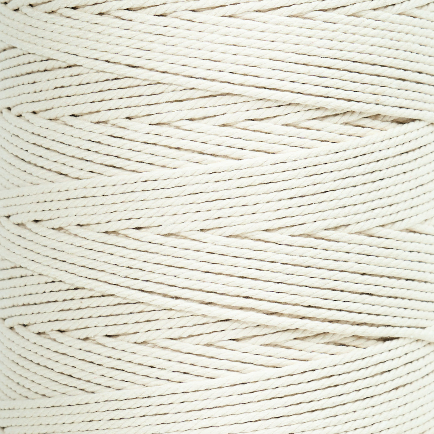 COTTON ROPE ZERO WASTE SUPER SPOOL 4 MM - 3 PLY - NATURAL COLOR