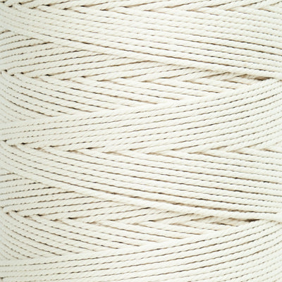 COTTON ROPE ZERO WASTE SUPER SPOOL 4 MM - 3 PLY - NATURAL COLOR