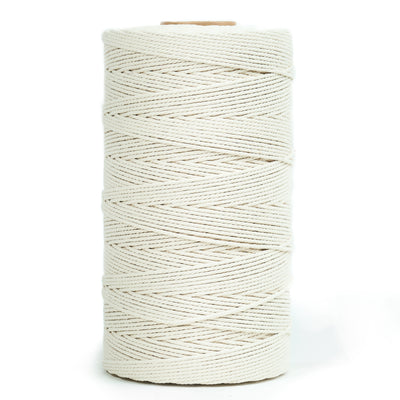 COTTON ROPE ZERO WASTE SUPER SPOOL 4 MM - 3 PLY - NATURAL COLOR