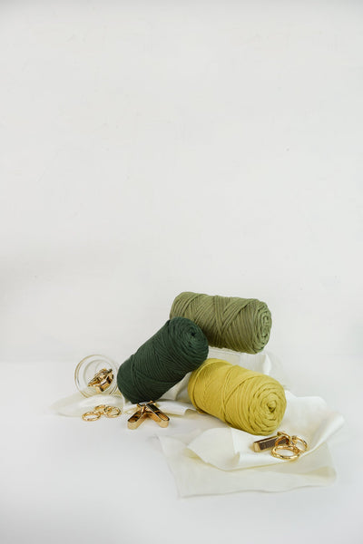 COTTON - VISCOSE ROLL 4 MM - DEEP GREEN COLOR | LIMITED EDITION