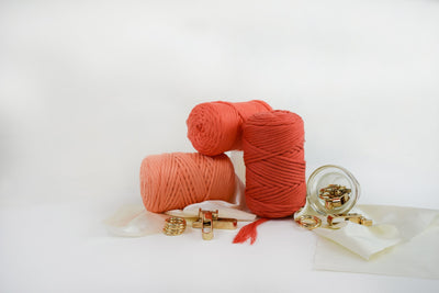 COTTON - VISCOSE ROLL 4 MM - CORAL COLOR | LIMITED EDITION