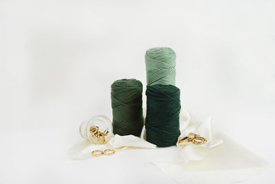 COTTON - VISCOSE ROLL 4 MM - DEEP GREEN COLOR | LIMITED EDITION