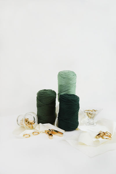 COTTON - VISCOSE ROLL 4 MM - DUSTY GREEN COLOR | LIMITED EDITION