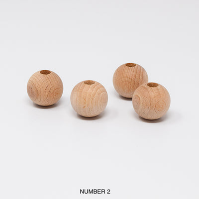 Wood beads balls for macrame, garlands and crafts