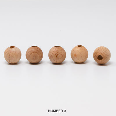 Wood beads balls for macrame, garlands and crafts