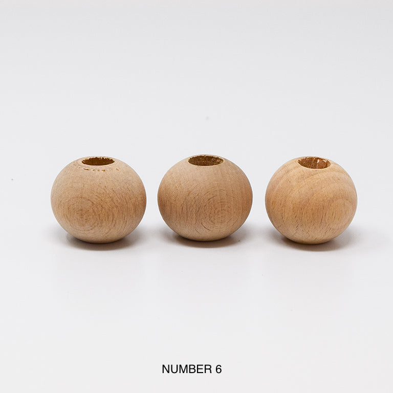 Wood beads balls for macrame, garlands and crafts