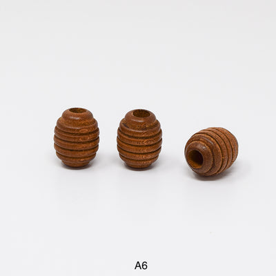 Wood beads for macrame, garlands and crafts