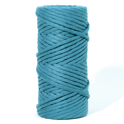 JUMBO SOFT COTTON CORD ZERO WASTE 8 MM - 1 SINGLE STRAND - OCEAN TEAL COLOR