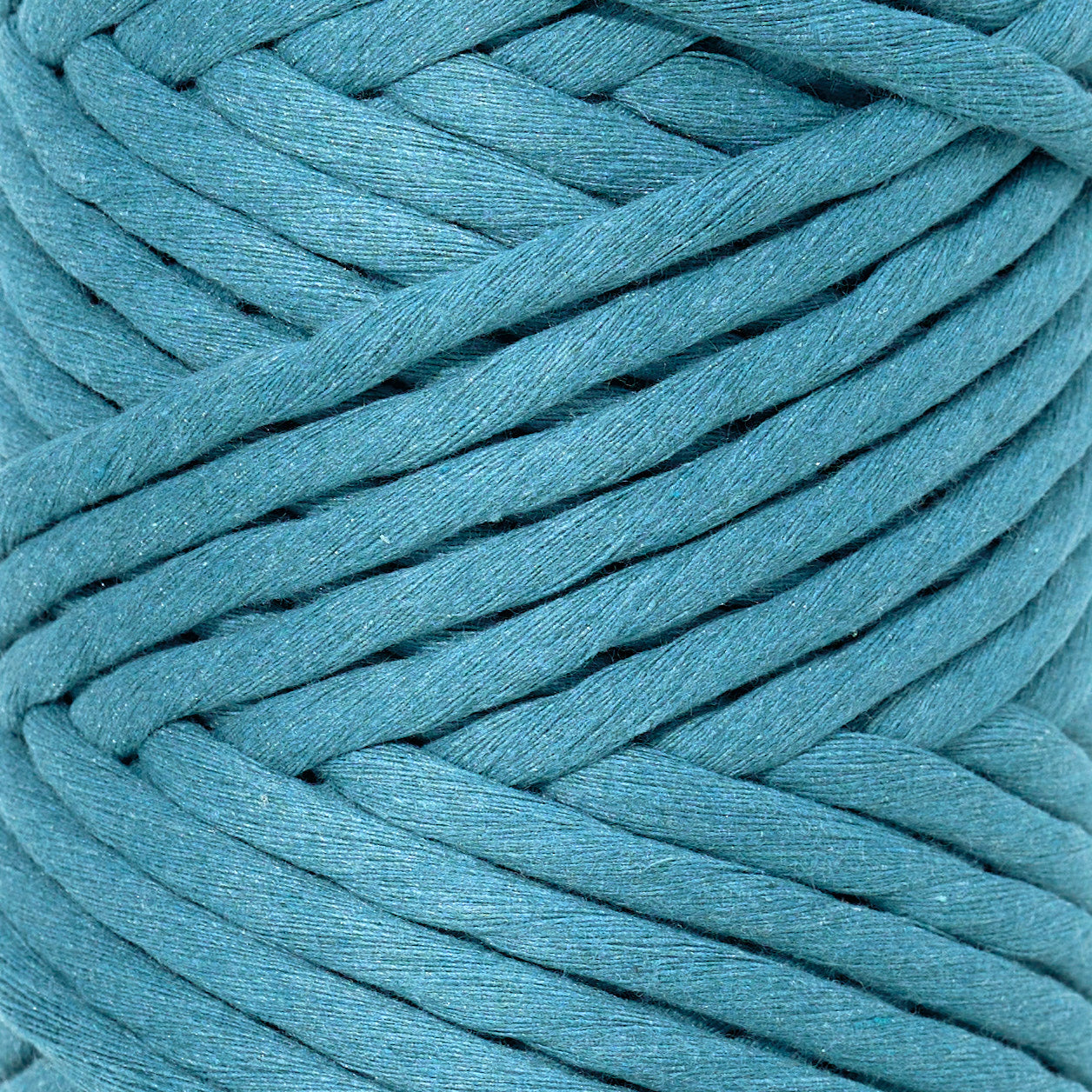 JUMBO SOFT COTTON CORD ZERO WASTE 8 MM - 1 SINGLE STRAND - OCEAN TEAL COLOR