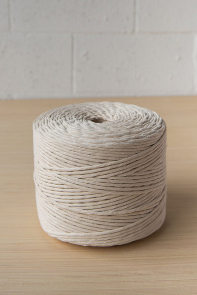 SOFT COTTON CORD ZERO WASTE 4 MM - 1 SINGLE STRAND - NATURAL COLOR