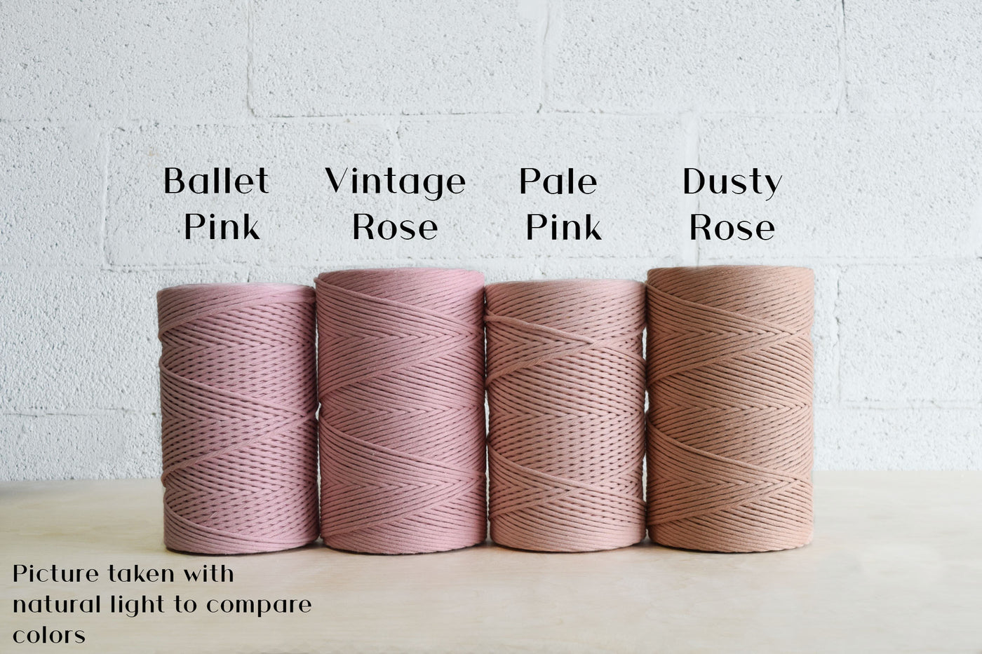 SOFT COTTON CORD ZERO WASTE 4 MM - 1 SINGLE STRAND - BALLET PINK COLOR